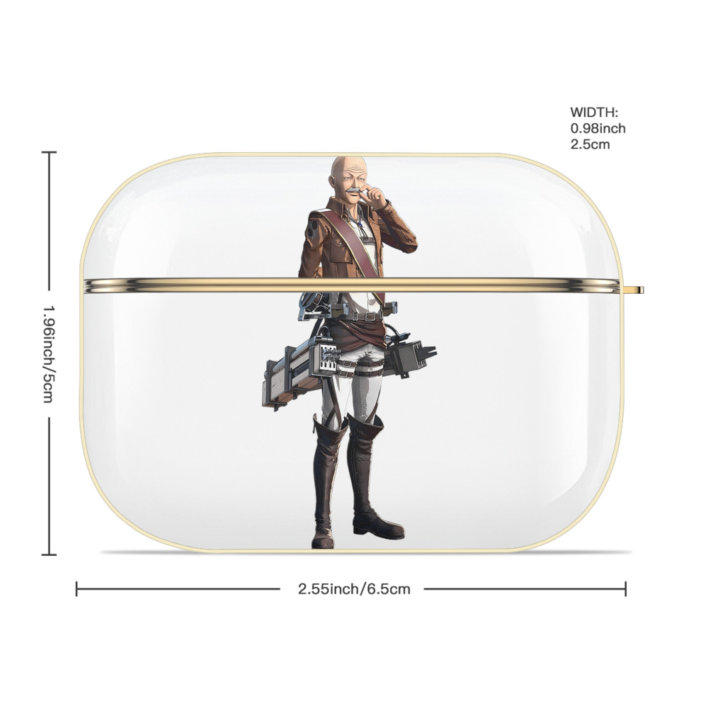 進撃の巨人 ドット·ピクシス Attack on Titan Dot Pixis 【AirPods Pro用】ハードシェル保護ケース｜耐衝撃・防指紋・カラビナ付き商品仕様