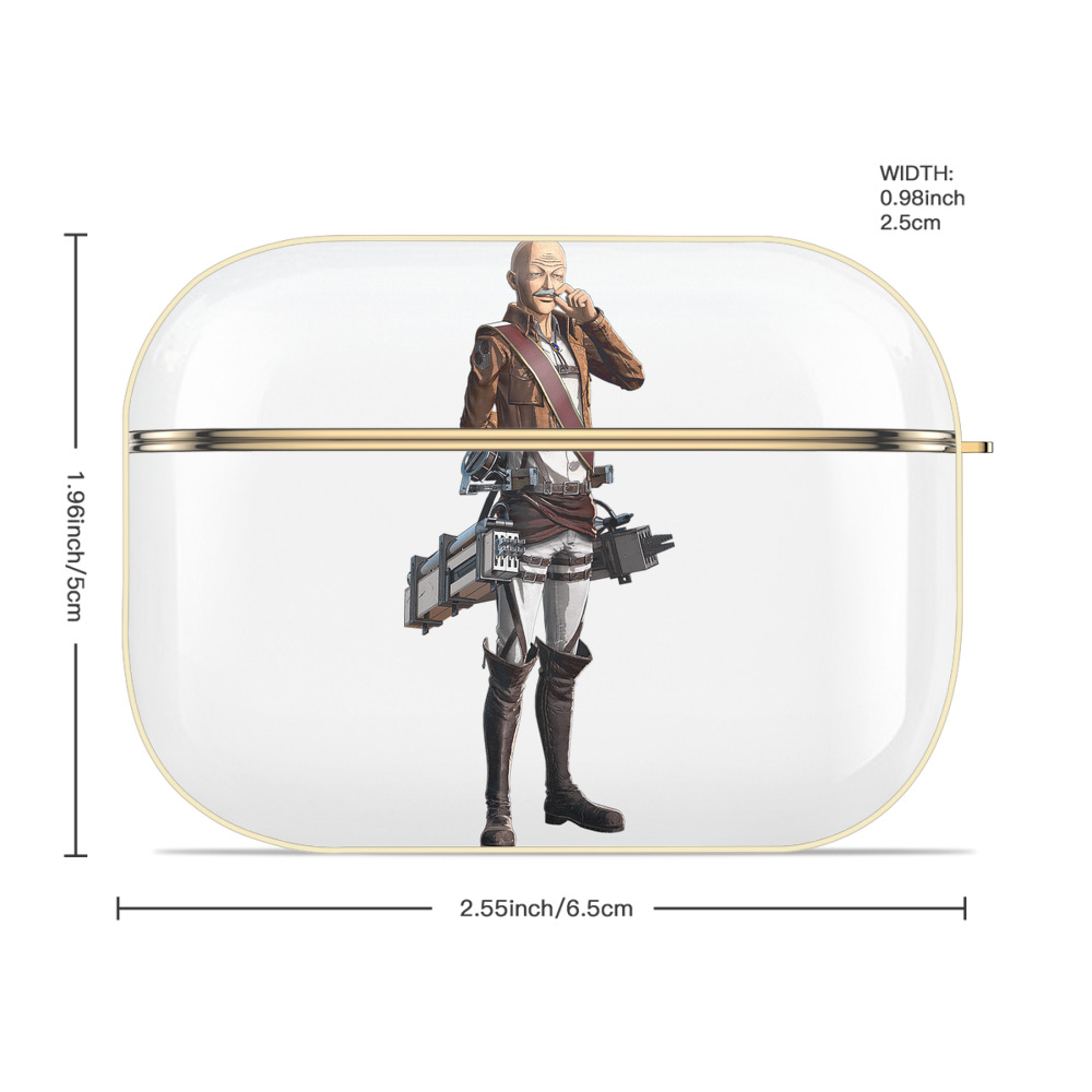 進撃の巨人 ドット·ピクシス Attack on Titan Dot Pixis 【AirPods Pro用】ハードシェル保護ケース｜耐衝撃・防指紋・カラビナ付き商品仕様