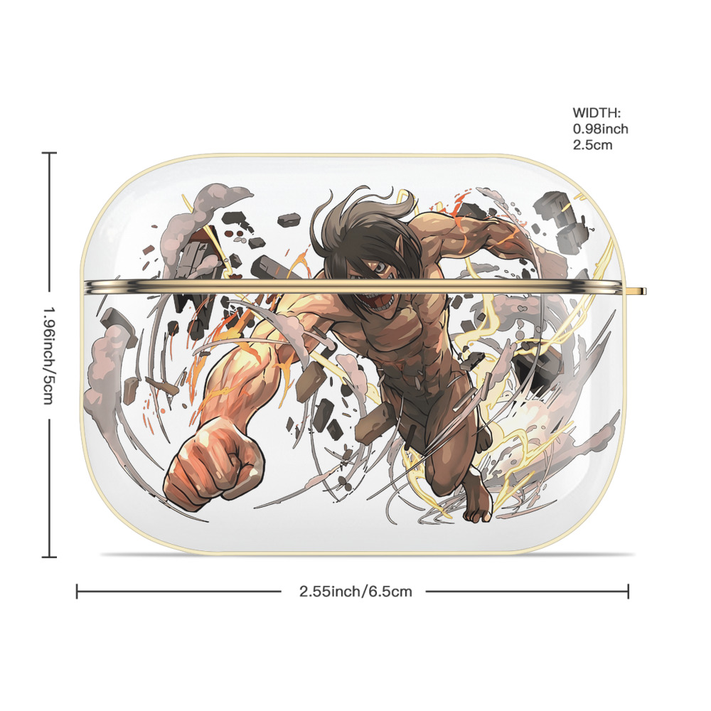 進撃の巨人 Attack on Titan 【AirPods Pro用】ハードシェル保護ケース｜耐衝撃・防指紋・カラビナ付き商品仕様