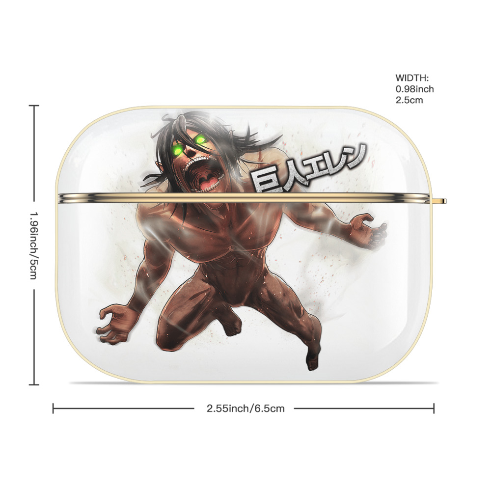 進撃の巨人 Attack on Titan 【AirPods Pro用】ハードシェル保護ケース｜耐衝撃・防指紋・カラビナ付き商品仕様