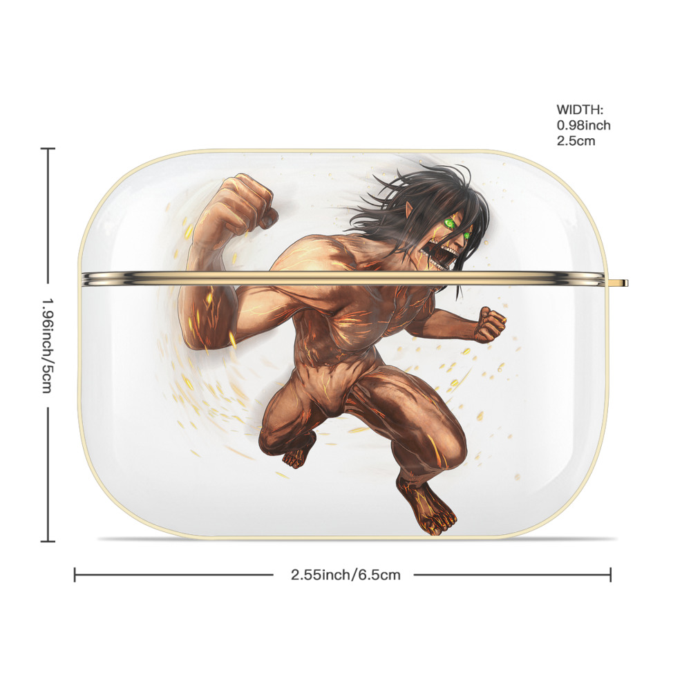 進撃の巨人 Attack on Titan 【AirPods Pro用】ハードシェル保護ケース｜耐衝撃・防指紋・カラビナ付き商品仕様