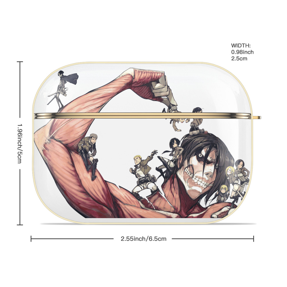 進撃の巨人 Attack on Titan 【AirPods Pro用】ハードシェル保護ケース｜耐衝撃・防指紋・カラビナ付き商品仕様