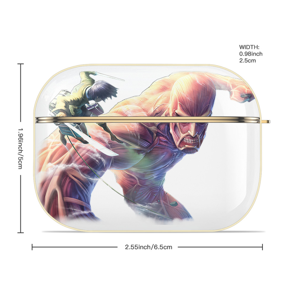 進撃の巨人 Attack on Titan 【AirPods Pro用】ハードシェル保護ケース｜耐衝撃・防指紋・カラビナ付き商品仕様