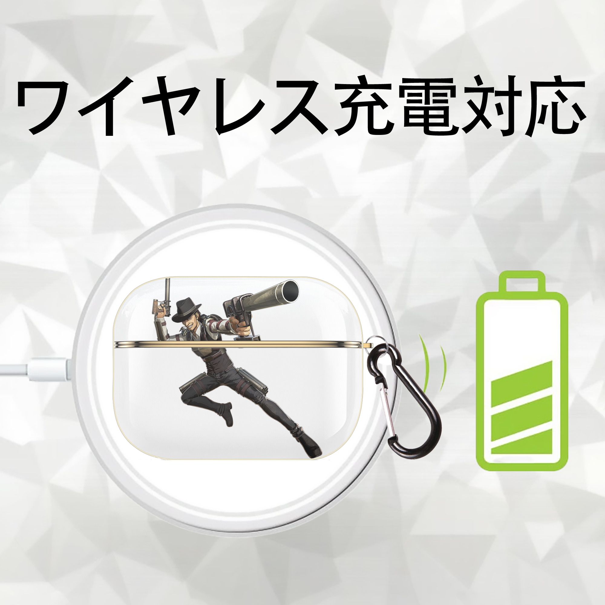 進撃の巨人 Attack on Titan 【AirPods Pro用】ハードシェル保護ケース｜耐衝撃・防指紋・カラビナ付き商品仕様