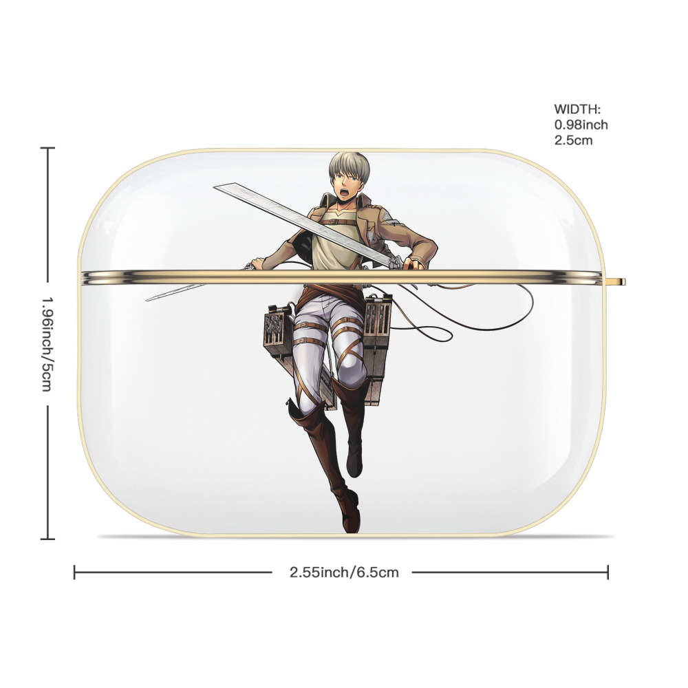 進撃の巨人 Attack on Titan 【AirPods Pro用】ハードシェル保護ケース｜耐衝撃・防指紋・カラビナ付き商品仕様