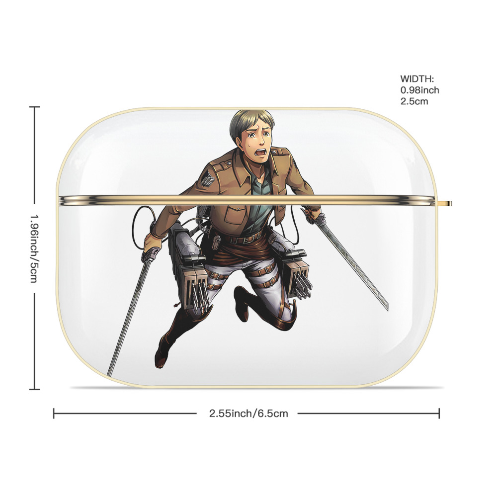 進撃の巨人 Attack on Titan 【AirPods Pro用】ハードシェル保護ケース｜耐衝撃・防指紋・カラビナ付き商品仕様