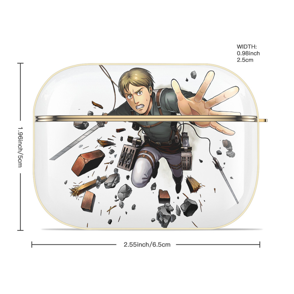 進撃の巨人 Attack on Titan 【AirPods Pro用】ハードシェル保護ケース｜耐衝撃・防指紋・カラビナ付き商品仕様