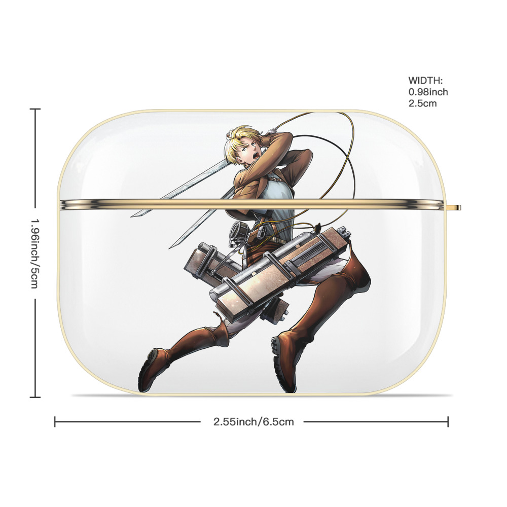 進撃の巨人 Attack on Titan 【AirPods Pro用】ハードシェル保護ケース｜耐衝撃・防指紋・カラビナ付き商品仕様