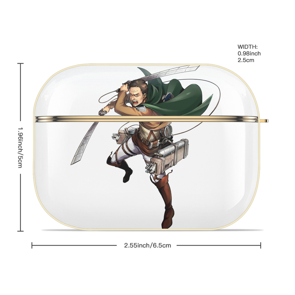進撃の巨人 Attack on Titan 【AirPods Pro用】ハードシェル保護ケース｜耐衝撃・防指紋・カラビナ付き商品仕様