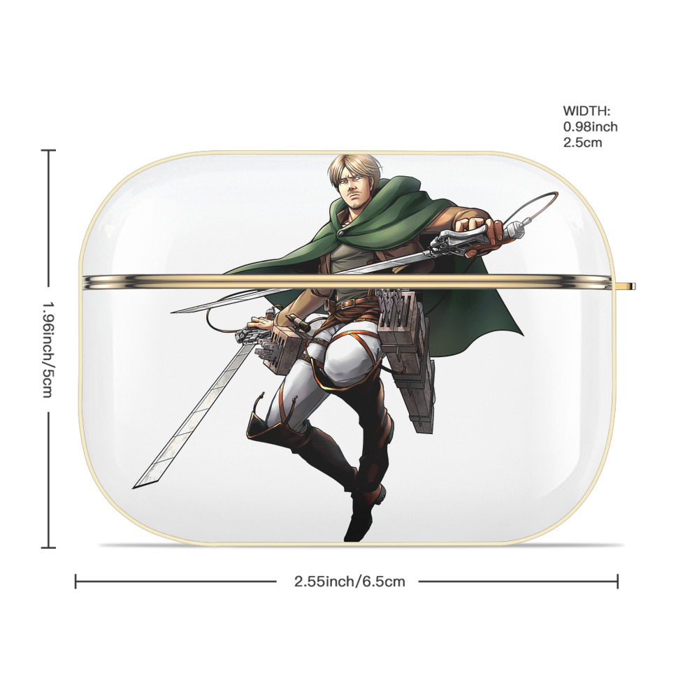 進撃の巨人 Attack on Titan 【AirPods Pro用】ハードシェル保護ケース｜耐衝撃・防指紋・カラビナ付き商品仕様