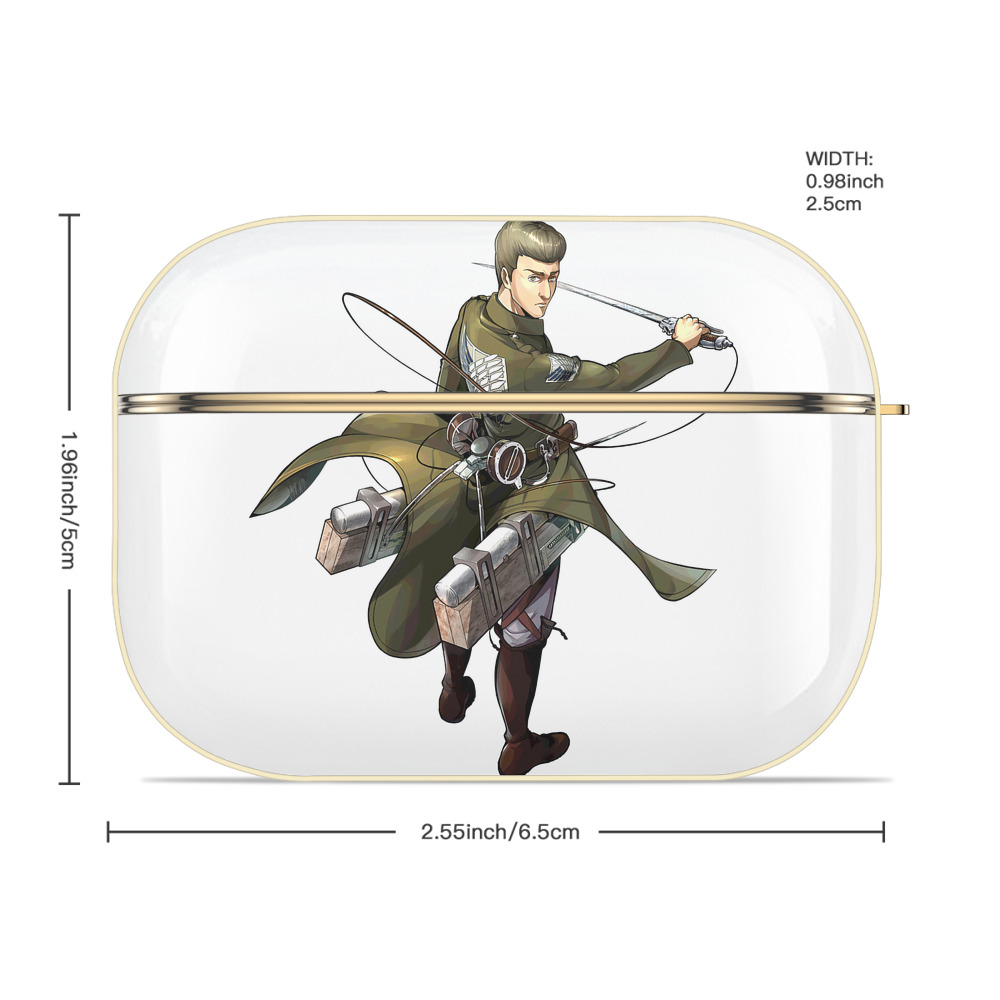 進撃の巨人 Attack on Titan 【AirPods Pro用】ハードシェル保護ケース｜耐衝撃・防指紋・カラビナ付き商品仕様