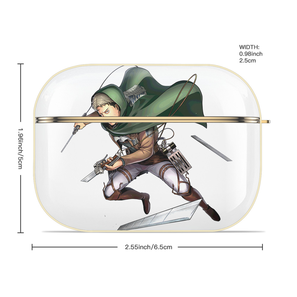 進撃の巨人 Attack on Titan 【AirPods Pro用】ハードシェル保護ケース｜耐衝撃・防指紋・カラビナ付き商品仕様