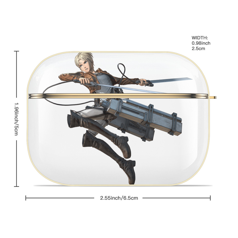 進撃の巨人 Attack on Titan 【AirPods Pro用】ハードシェル保護ケース｜耐衝撃・防指紋・カラビナ付き商品仕様