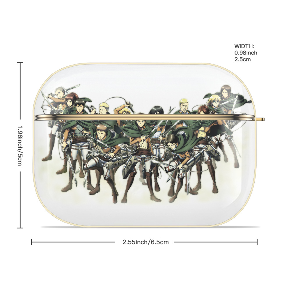 進撃の巨人 Attack on Titan 【AirPods Pro用】ハードシェル保護ケース｜耐衝撃・防指紋・カラビナ付き商品仕様