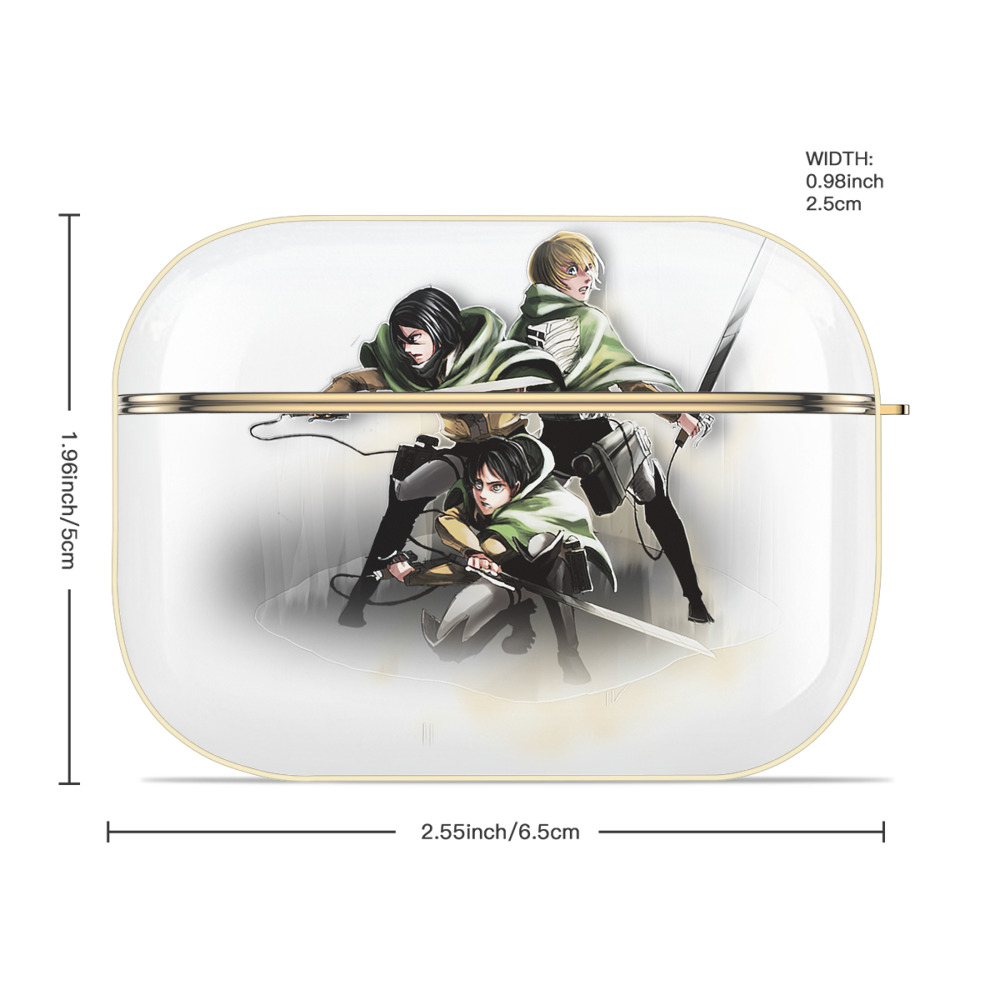 進撃の巨人 Attack on Titan 【AirPods Pro用】ハードシェル保護ケース｜耐衝撃・防指紋・カラビナ付き商品仕様