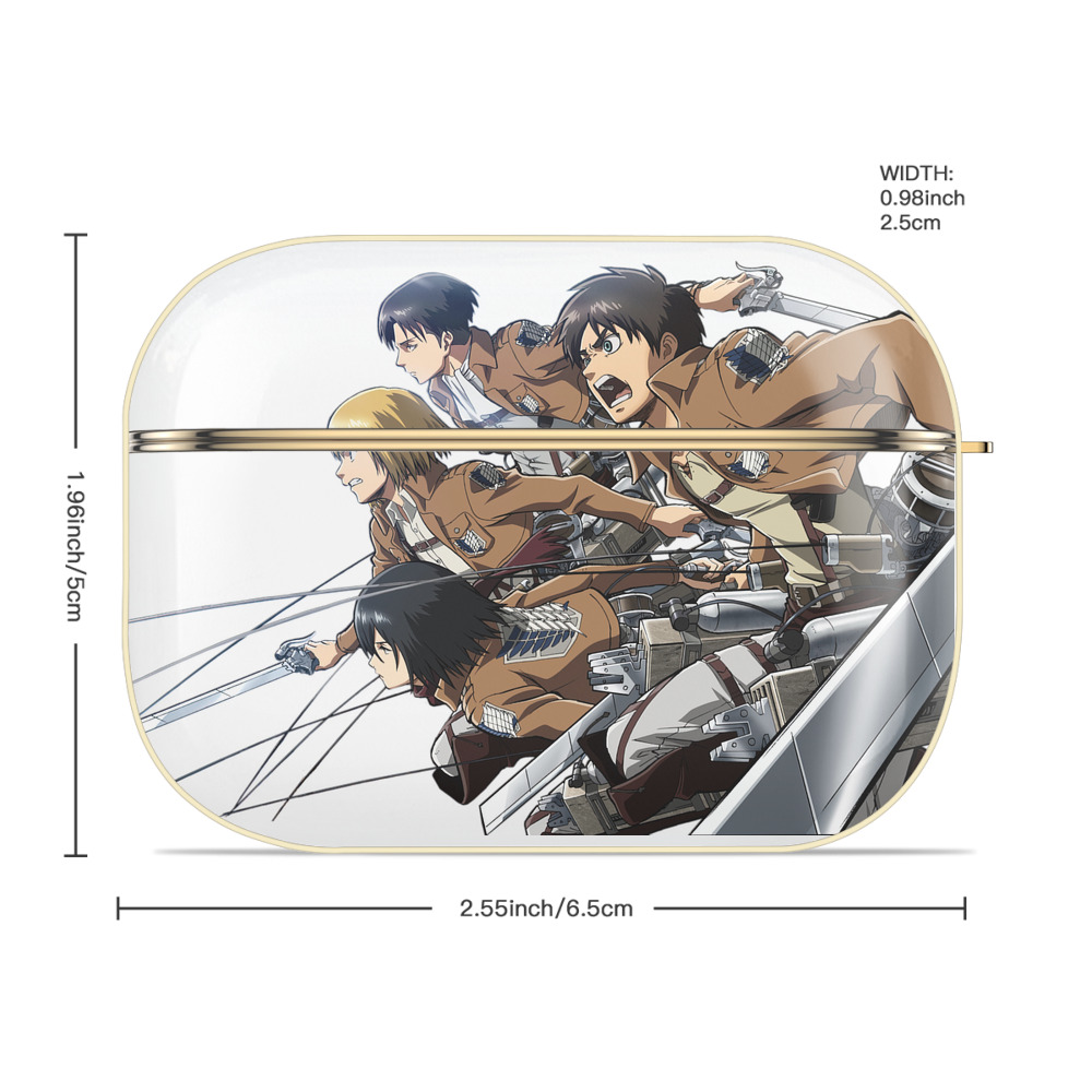 進撃の巨人 Attack on Titan 【AirPods Pro用】ハードシェル保護ケース｜耐衝撃・防指紋・カラビナ付き商品仕様