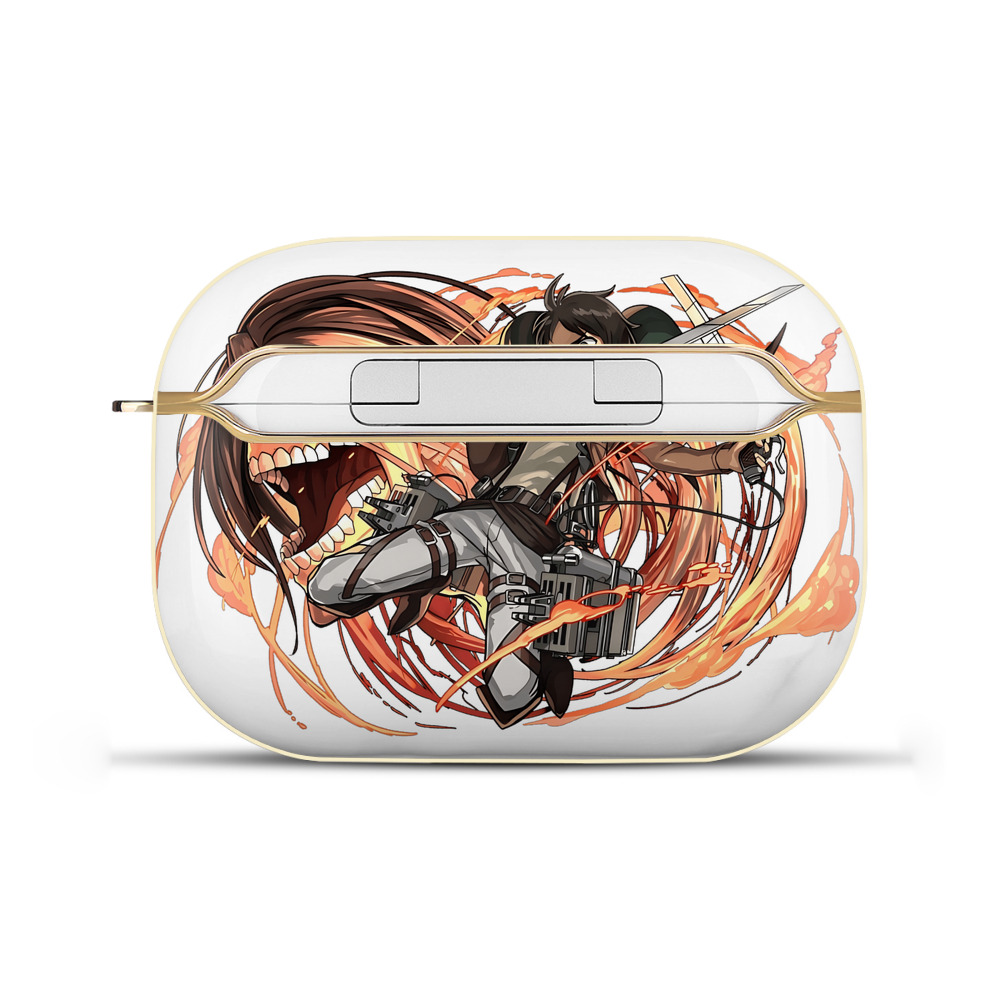 （画像用） 進撃の巨人 エレン･イェーガー Attack on Titan Eren Jäger 【AirPods Pro用】ハードシェル保護ケース｜耐衝撃・防指紋・カラビナ付き商品仕様