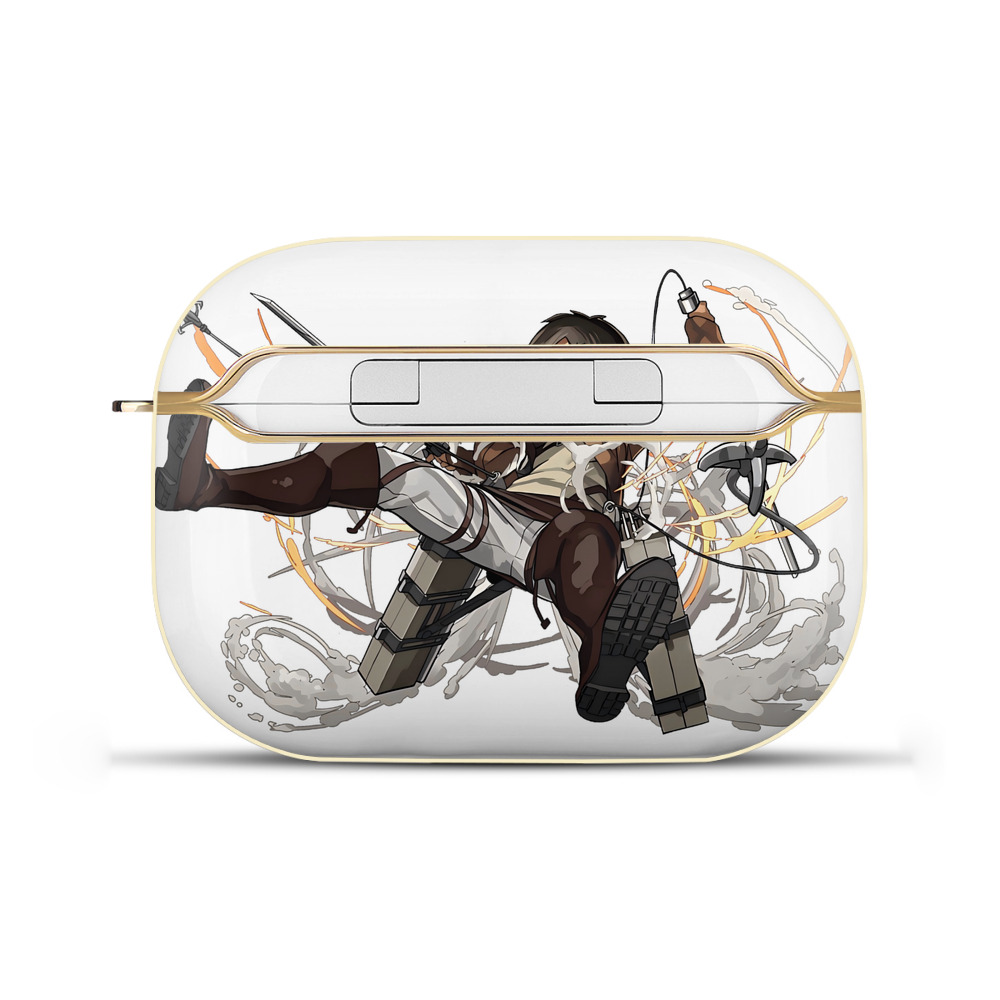 （画像用） 進撃の巨人 エレン･イェーガー Attack on Titan Eren Jäger 【AirPods Pro用】ハードシェル保護ケース｜耐衝撃・防指紋・カラビナ付き商品仕様