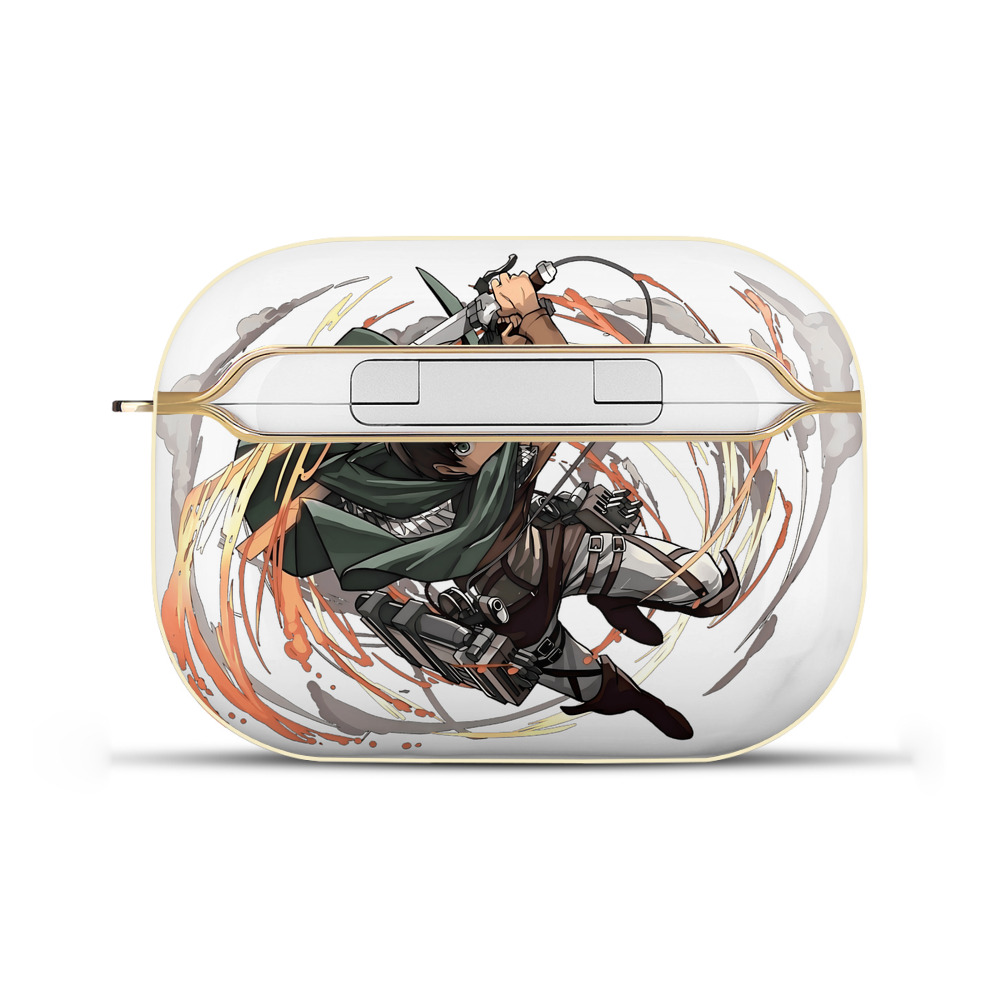 （画像用） 進撃の巨人 エレン･イェーガー Attack on Titan Eren Jäger 【AirPods Pro用】ハードシェル保護ケース｜耐衝撃・防指紋・カラビナ付き商品仕様