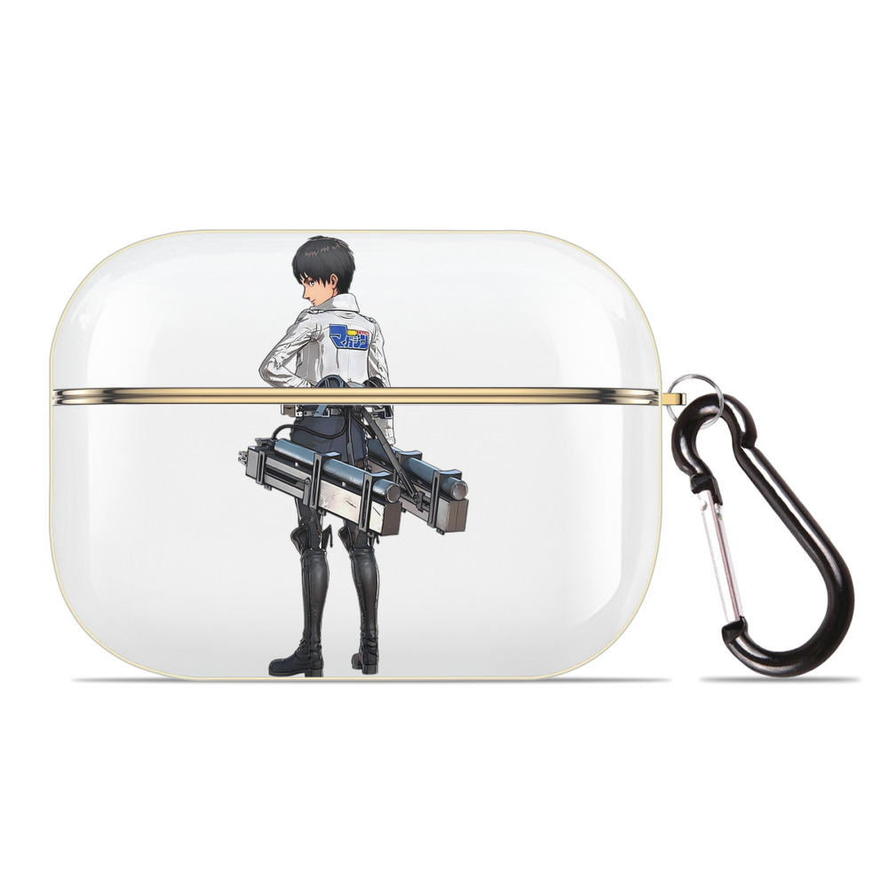 （画像用） 進撃の巨人 エレン･イェーガー Attack on Titan Eren Jäger 【AirPods Pro用】ハードシェル保護ケース｜耐衝撃・防指紋・カラビナ付き商品仕様