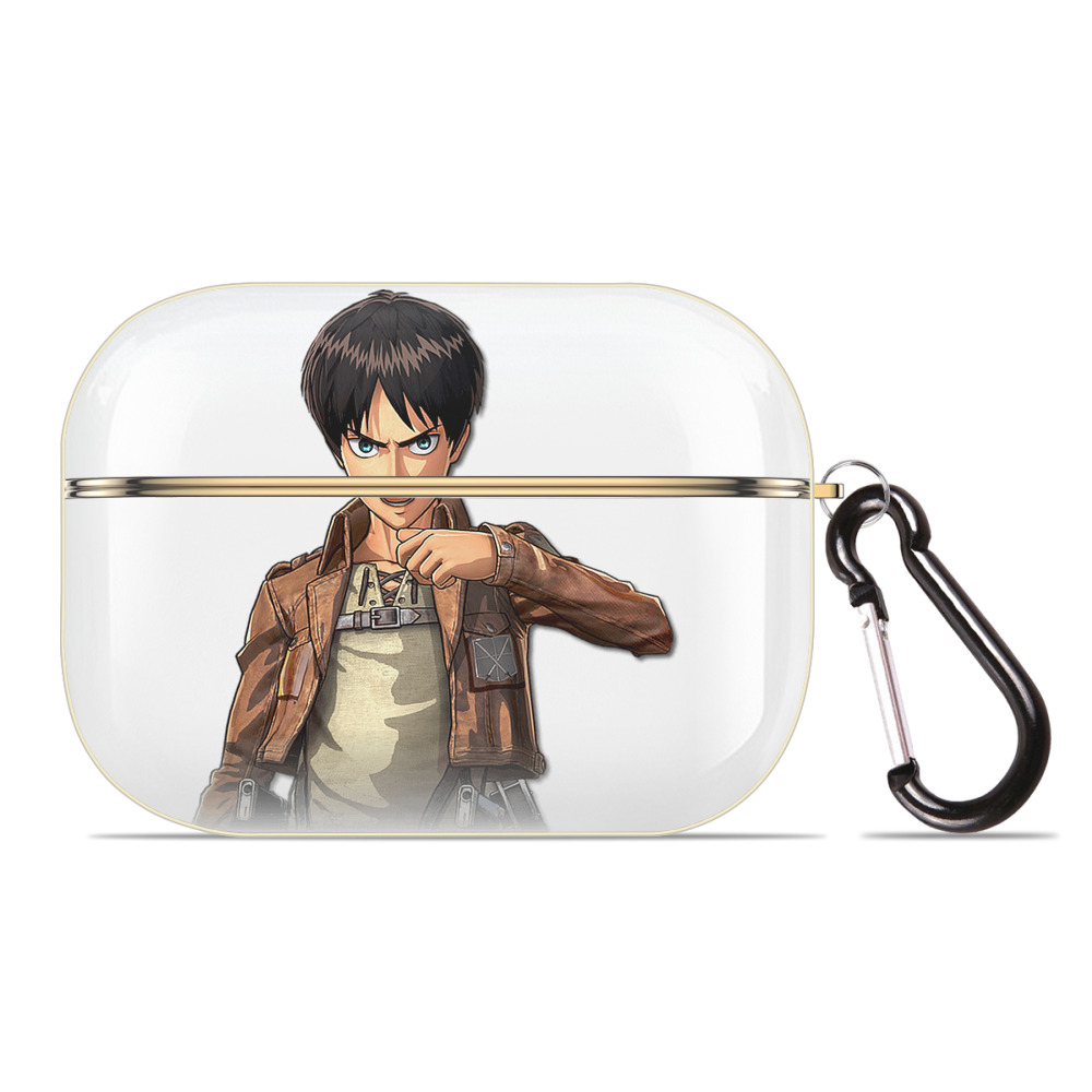 （画像用） 進撃の巨人 エレン･イェーガー Attack on Titan Eren Jäger 【AirPods Pro用】ハードシェル保護ケース｜耐衝撃・防指紋・カラビナ付き商品仕様