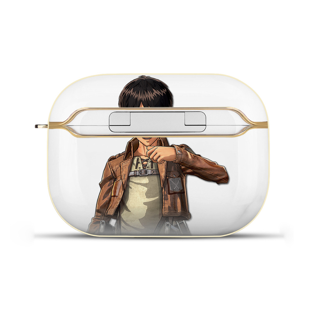 （画像用） 進撃の巨人 エレン･イェーガー Attack on Titan Eren Jäger 【AirPods Pro用】ハードシェル保護ケース｜耐衝撃・防指紋・カラビナ付き商品仕様