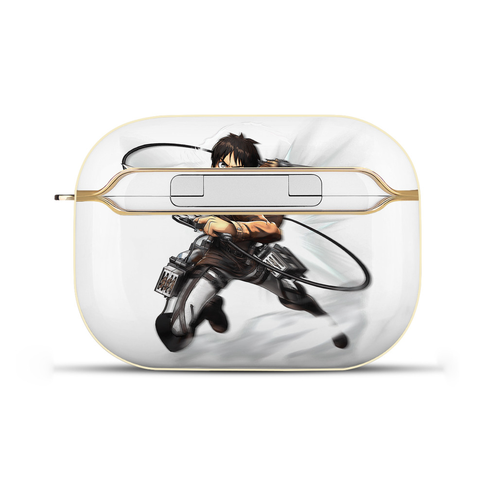 （画像用） 進撃の巨人 エレン･イェーガー Attack on Titan Eren Jäger 【AirPods Pro用】ハードシェル保護ケース｜耐衝撃・防指紋・カラビナ付き商品仕様
