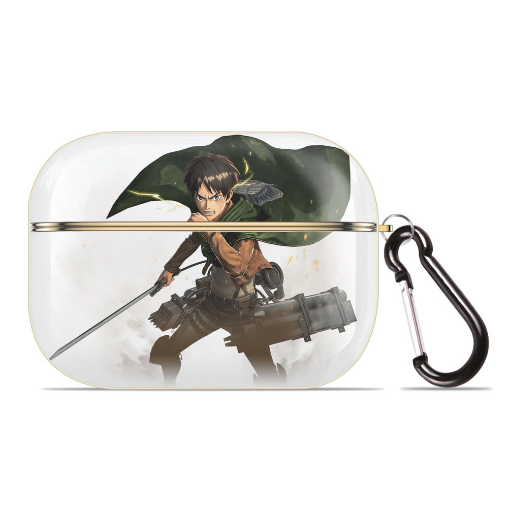 （画像用） 進撃の巨人 エレン･イェーガー Attack on Titan Eren Jäger 【AirPods Pro用】ハードシェル保護ケース｜耐衝撃・防指紋・カラビナ付き商品仕様