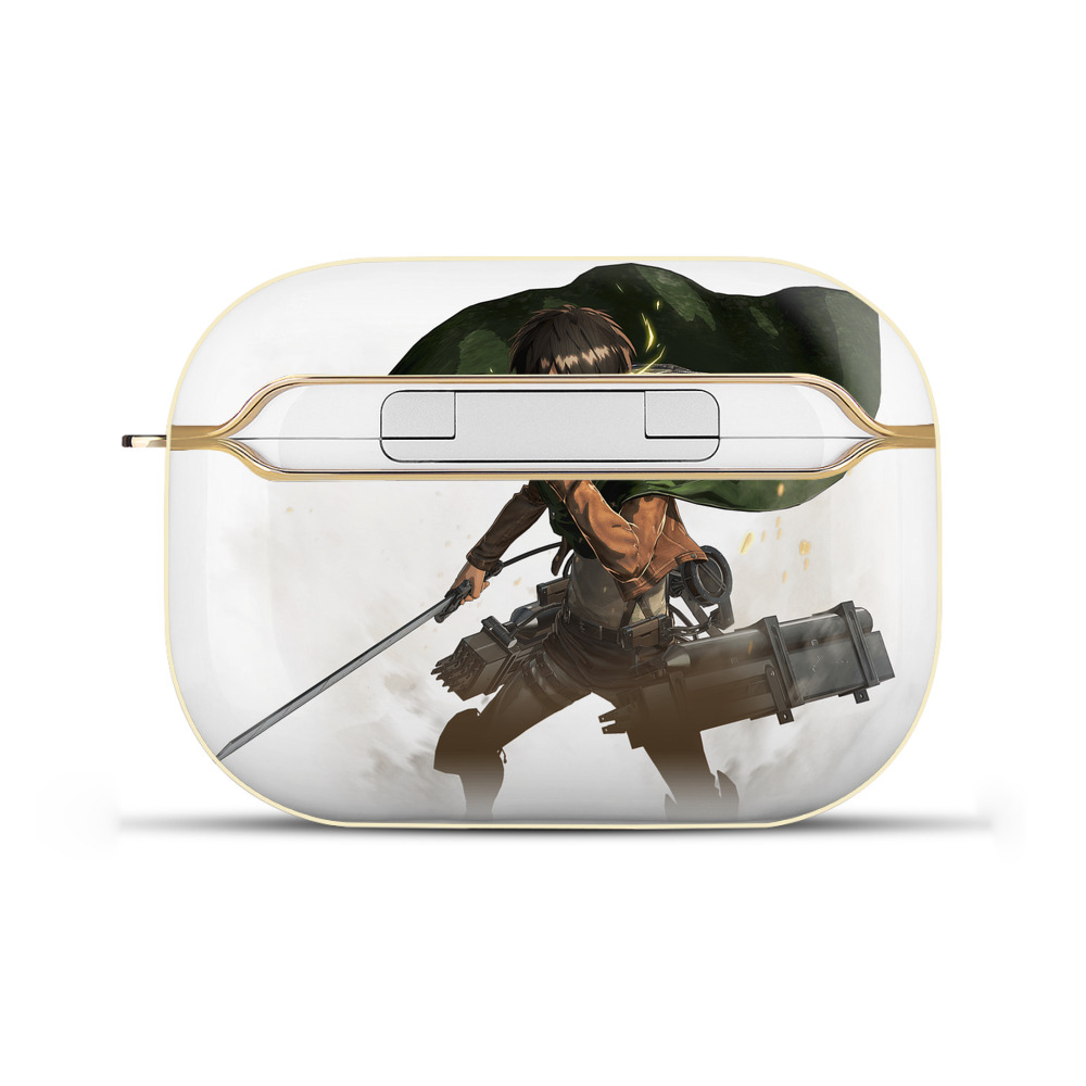 （画像用） 進撃の巨人 エレン･イェーガー Attack on Titan Eren Jäger 【AirPods Pro用】ハードシェル保護ケース｜耐衝撃・防指紋・カラビナ付き商品仕様
