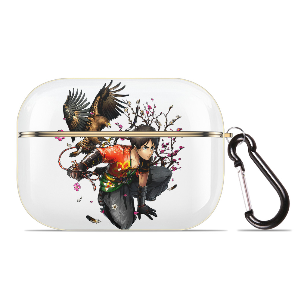 （画像用） 進撃の巨人 エレン･イェーガー Attack on Titan Eren Jäger 【AirPods Pro用】ハードシェル保護ケース｜耐衝撃・防指紋・カラビナ付き商品仕様