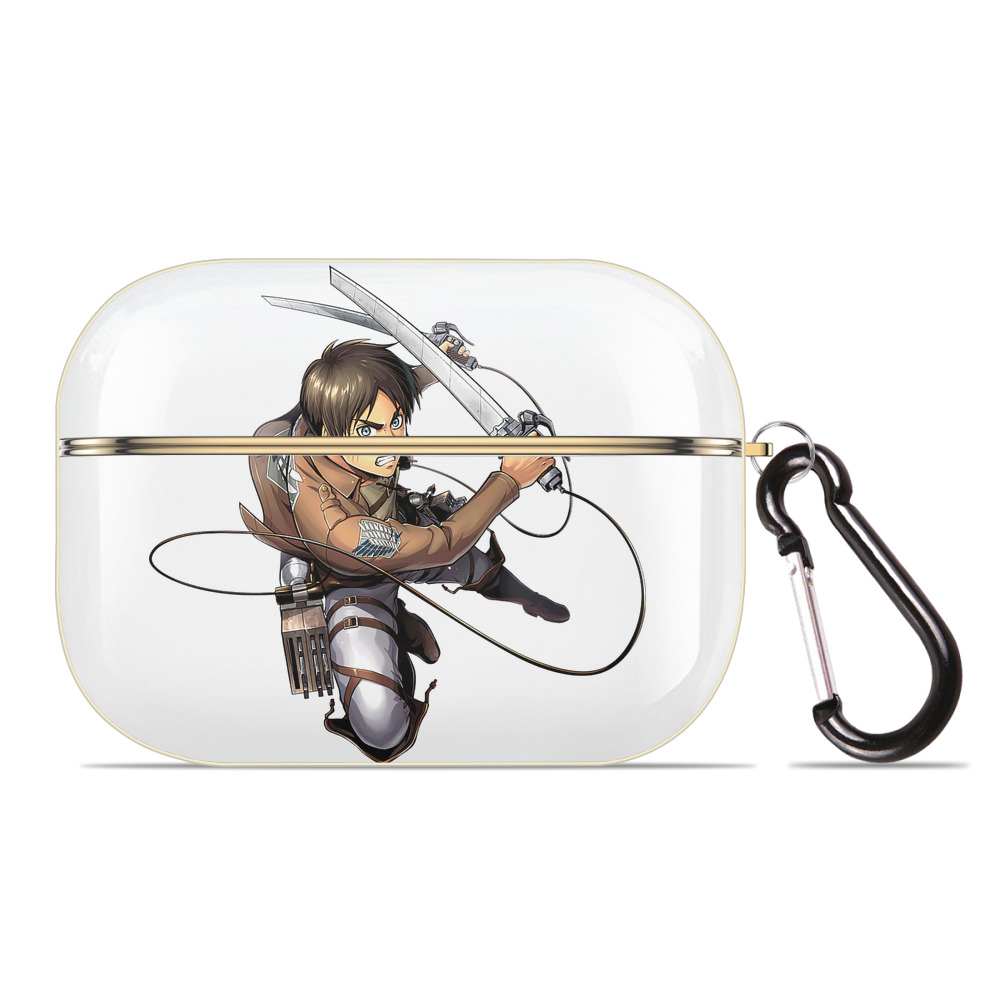 （画像用） 進撃の巨人 エレン･イェーガー Attack on Titan Eren Jäger 【AirPods Pro用】ハードシェル保護ケース｜耐衝撃・防指紋・カラビナ付き商品仕様