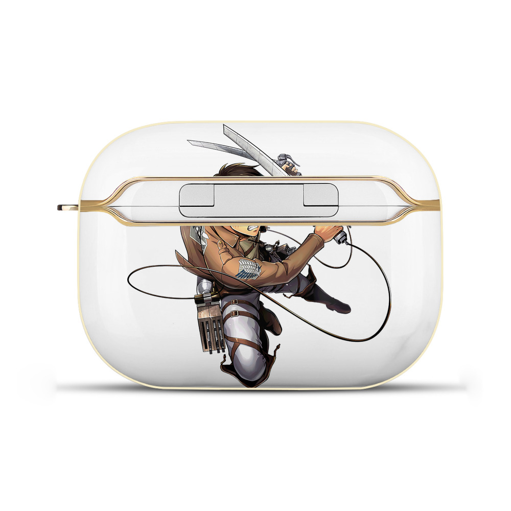 （画像用） 進撃の巨人 エレン･イェーガー Attack on Titan Eren Jäger 【AirPods Pro用】ハードシェル保護ケース｜耐衝撃・防指紋・カラビナ付き商品仕様