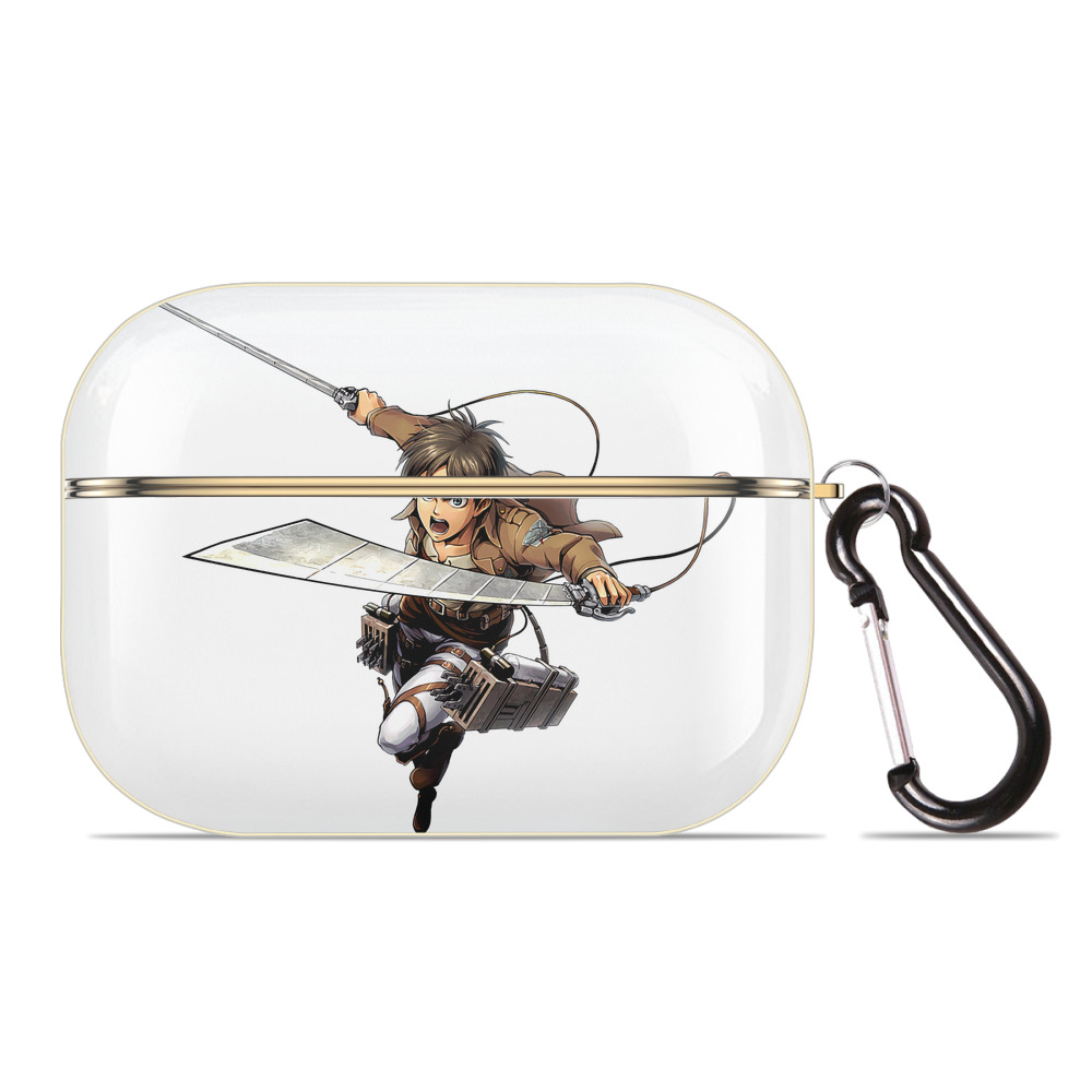 （画像用） 進撃の巨人 エレン･イェーガー Attack on Titan Eren Jäger 【AirPods Pro用】ハードシェル保護ケース｜耐衝撃・防指紋・カラビナ付き商品仕様