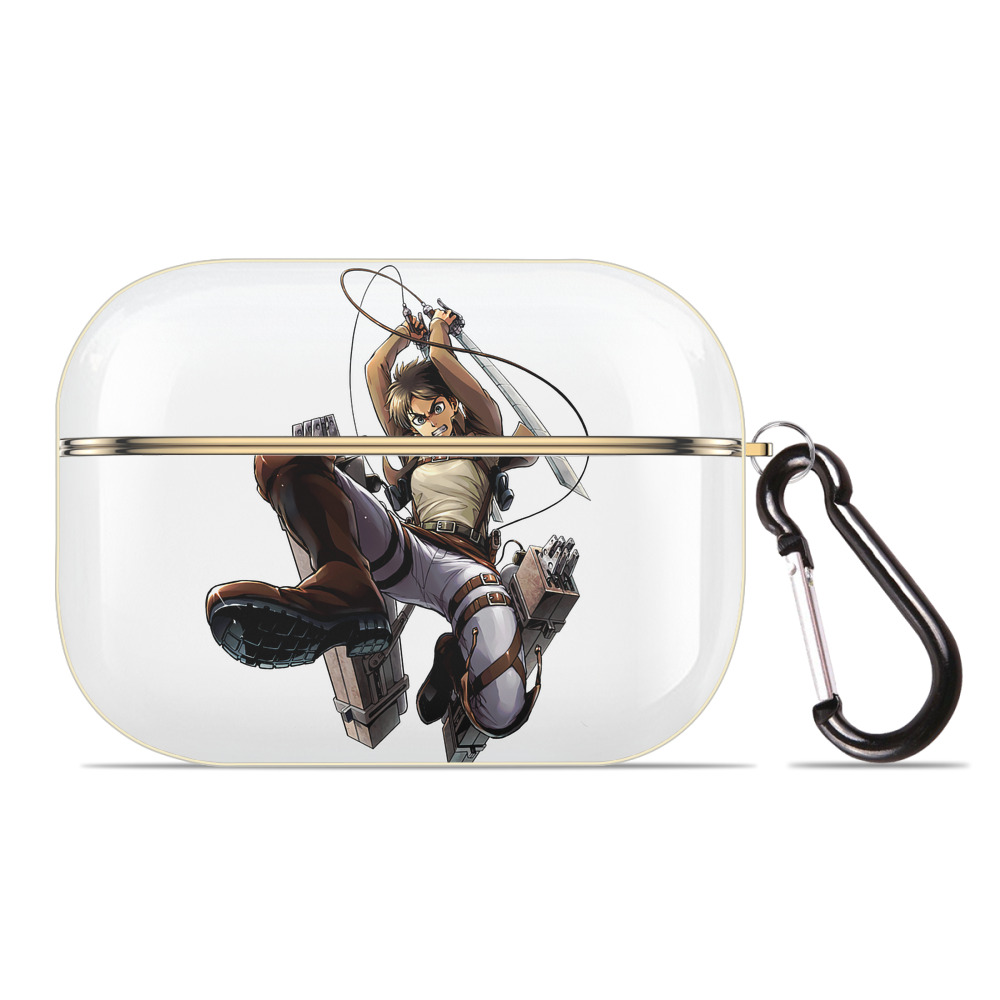 （画像用） 進撃の巨人 エレン･イェーガー Attack on Titan Eren Jäger 【AirPods Pro用】ハードシェル保護ケース｜耐衝撃・防指紋・カラビナ付き商品仕様