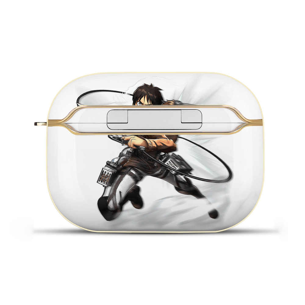 （画像用） 進撃の巨人 エレン･イェーガー Attack on Titan Eren Jäger 【AirPods Pro用】ハードシェル保護ケース｜耐衝撃・防指紋・カラビナ付き商品仕様