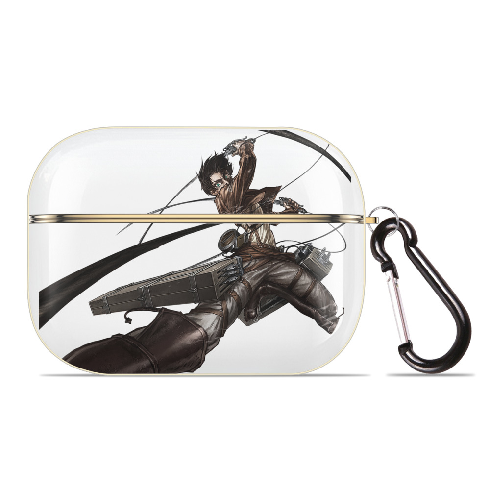 （画像用） 進撃の巨人 エレン･イェーガー Attack on Titan Eren Jäger 【AirPods Pro用】ハードシェル保護ケース｜耐衝撃・防指紋・カラビナ付き商品仕様