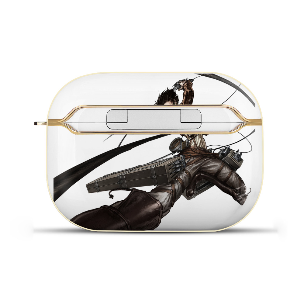 （画像用） 進撃の巨人 エレン･イェーガー Attack on Titan Eren Jäger 【AirPods Pro用】ハードシェル保護ケース｜耐衝撃・防指紋・カラビナ付き商品仕様