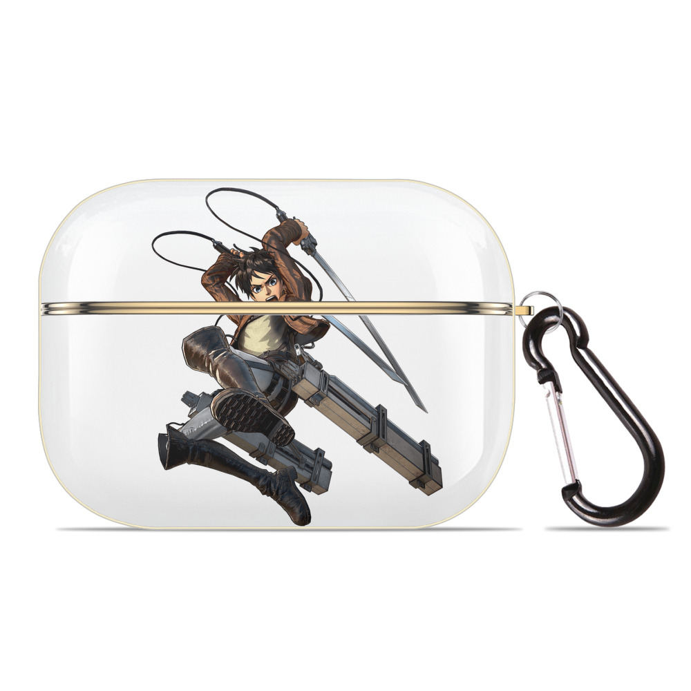 （画像用） 進撃の巨人 エレン･イェーガー Attack on Titan Eren Jäger 【AirPods Pro用】ハードシェル保護ケース｜耐衝撃・防指紋・カラビナ付き商品仕様