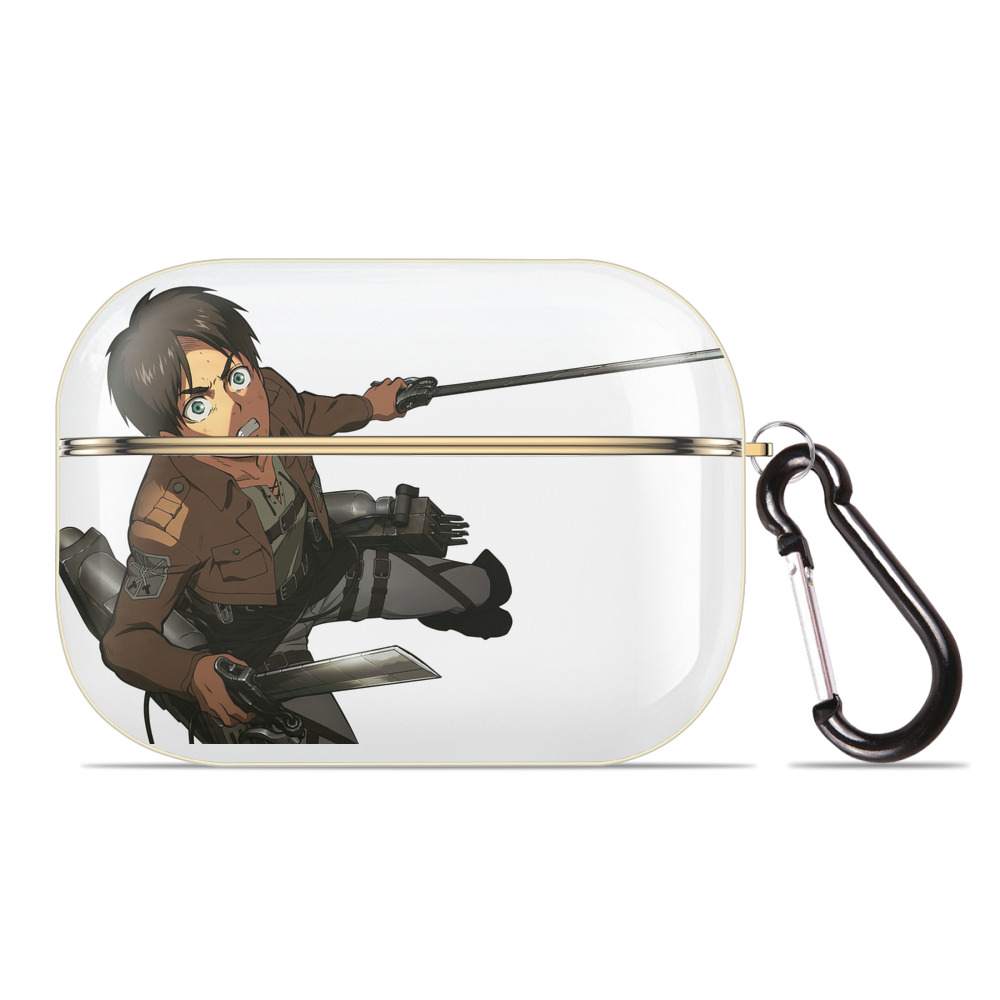 （画像用） 進撃の巨人 エレン･イェーガー Attack on Titan Eren Jäger 【AirPods Pro用】ハードシェル保護ケース｜耐衝撃・防指紋・カラビナ付き商品仕様
