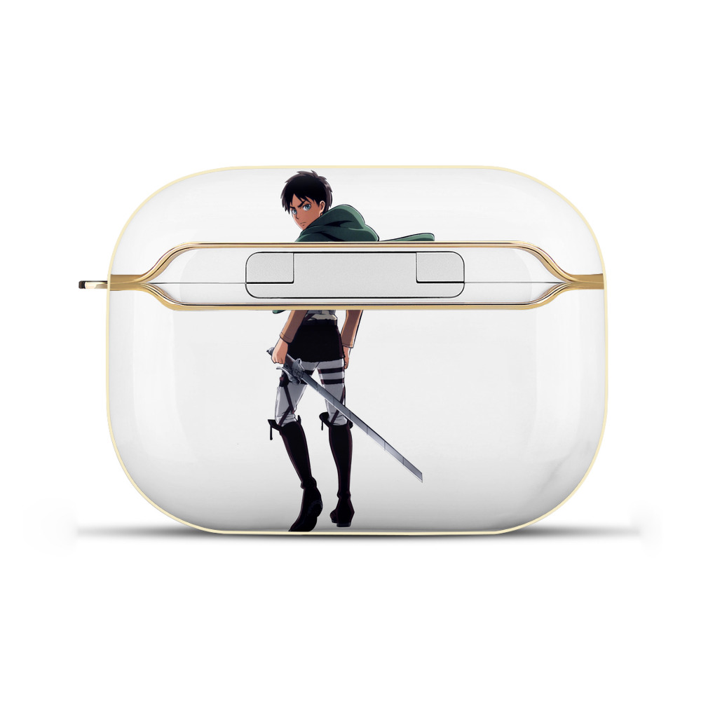 （画像用） 進撃の巨人 エレン･イェーガー Attack on Titan Eren Jäger 【AirPods Pro用】ハードシェル保護ケース｜耐衝撃・防指紋・カラビナ付き商品仕様