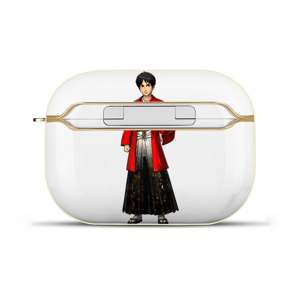 （画像用） 進撃の巨人 エレン･イェーガー Attack on Titan Eren Jäger 【AirPods Pro用】ハードシェル保護ケース｜耐衝撃・防指紋・カラビナ付き商品仕様