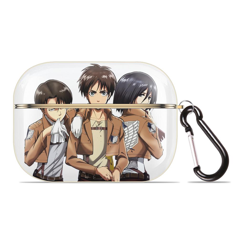 （画像用） 進撃の巨人 エレン･イェーガー Attack on Titan Eren Jäger 【AirPods Pro用】ハードシェル保護ケース｜耐衝撃・防指紋・カラビナ付き商品仕様