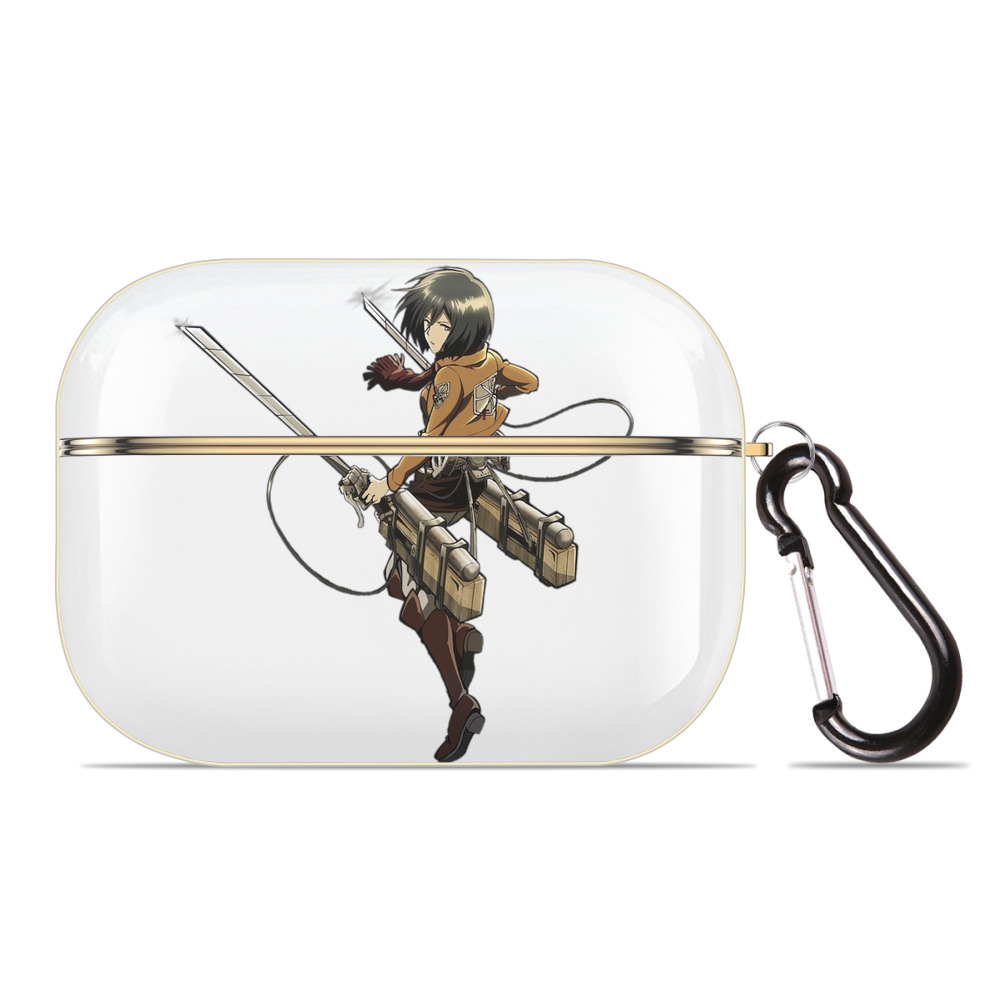 （画像用） 進撃の巨人 ミカサ·アッカーマン Attack on Titan Mikasa Ackerman 【AirPods Pro用】ハードシェル保護ケース｜耐衝撃・防指紋・カラビナ付き商品仕様