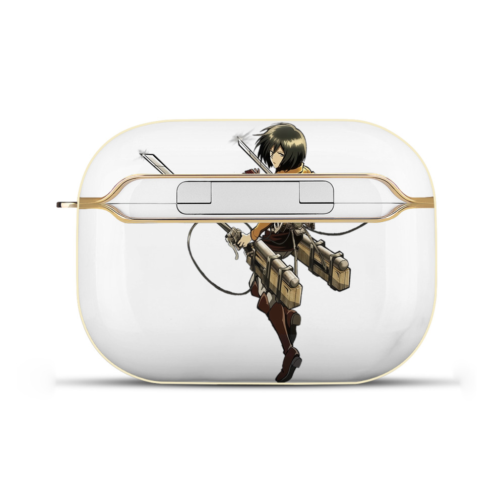 （画像用） 進撃の巨人 ミカサ·アッカーマン Attack on Titan Mikasa Ackerman 【AirPods Pro用】ハードシェル保護ケース｜耐衝撃・防指紋・カラビナ付き商品仕様