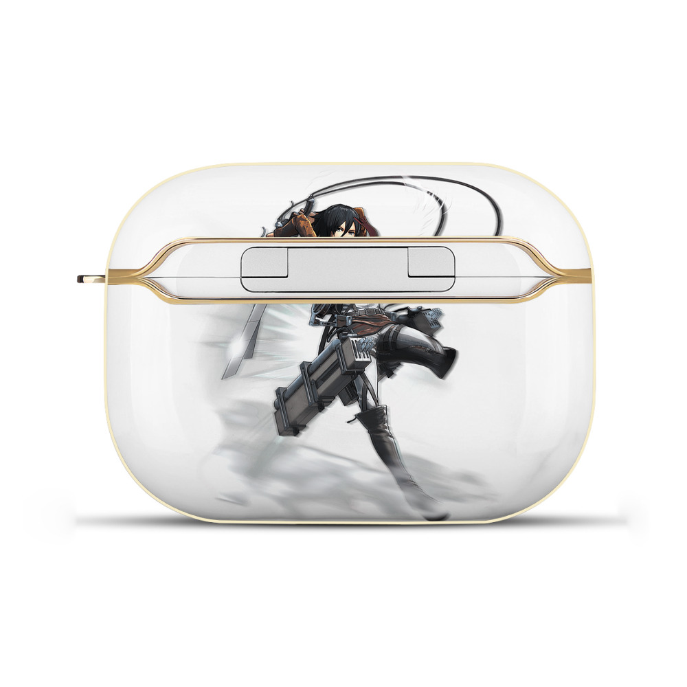 （画像用） 進撃の巨人 ミカサ·アッカーマン Attack on Titan Mikasa Ackerman 【AirPods Pro用】ハードシェル保護ケース｜耐衝撃・防指紋・カラビナ付き商品仕様