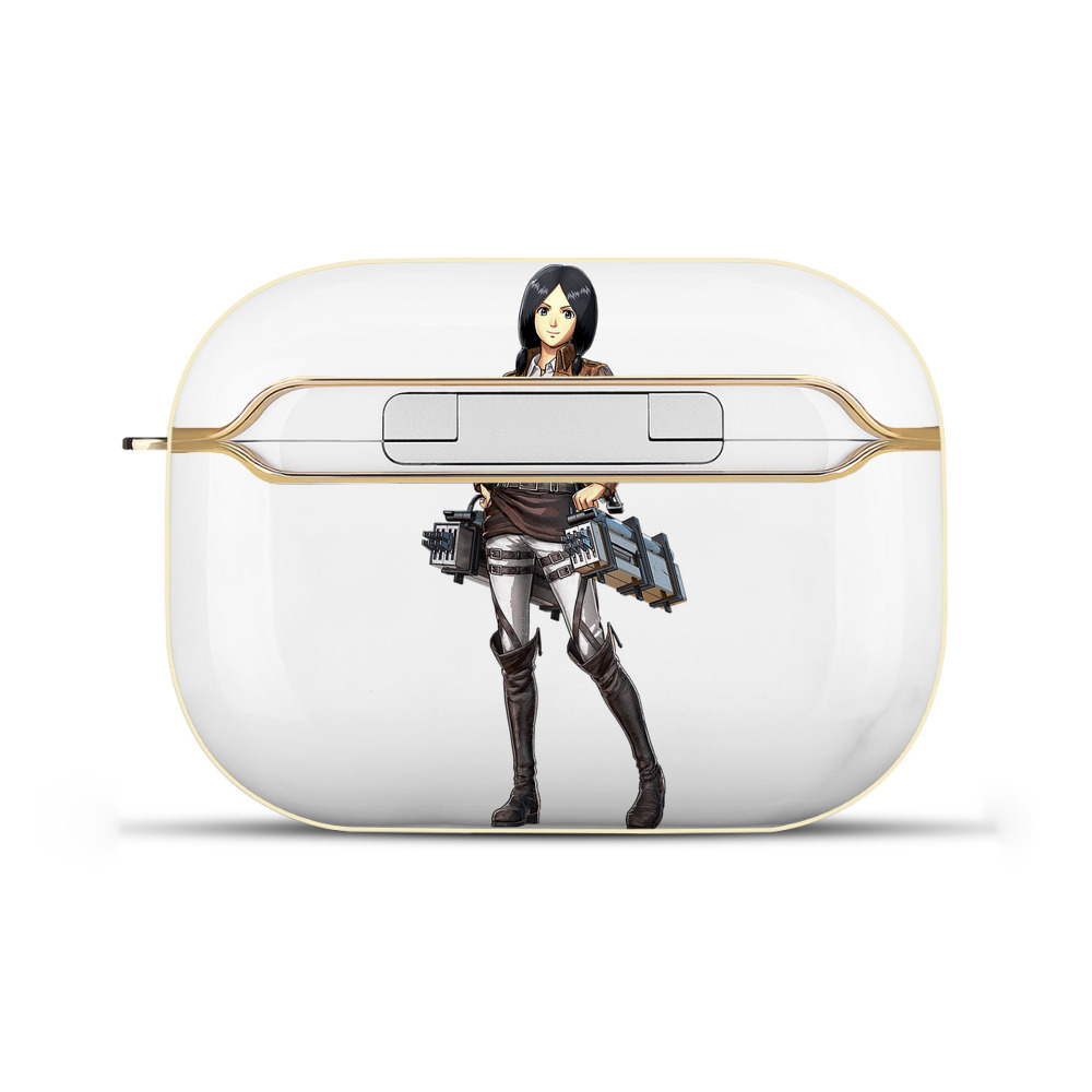 （画像用） 進撃の巨人 ミカサ·アッカーマン Attack on Titan Mikasa Ackerman 【AirPods Pro用】ハードシェル保護ケース｜耐衝撃・防指紋・カラビナ付き商品仕様