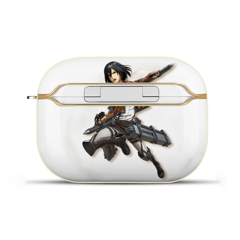 （画像用） 進撃の巨人 ミカサ·アッカーマン Attack on Titan Mikasa Ackerman 【AirPods Pro用】ハードシェル保護ケース｜耐衝撃・防指紋・カラビナ付き商品仕様