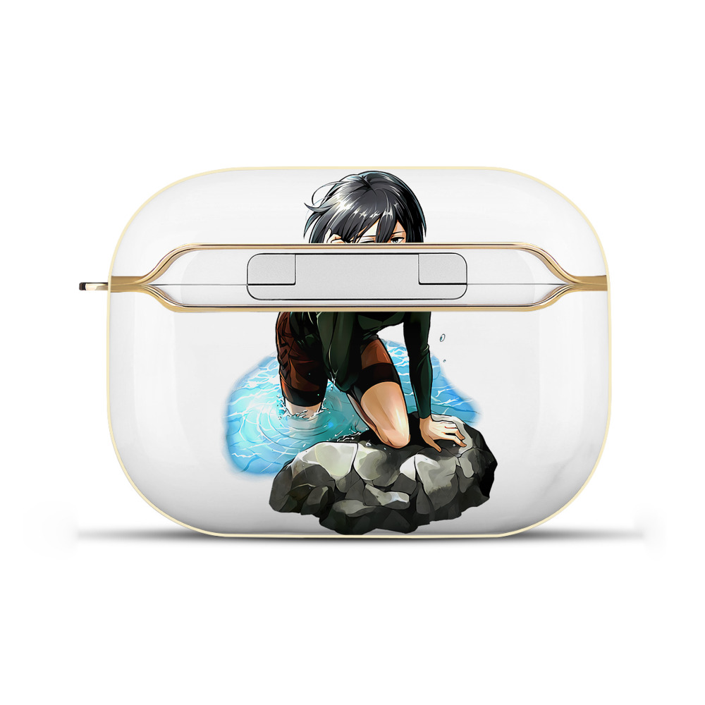 （画像用） 進撃の巨人 ミカサ·アッカーマン Attack on Titan Mikasa Ackerman 【AirPods Pro用】ハードシェル保護ケース｜耐衝撃・防指紋・カラビナ付き商品仕様