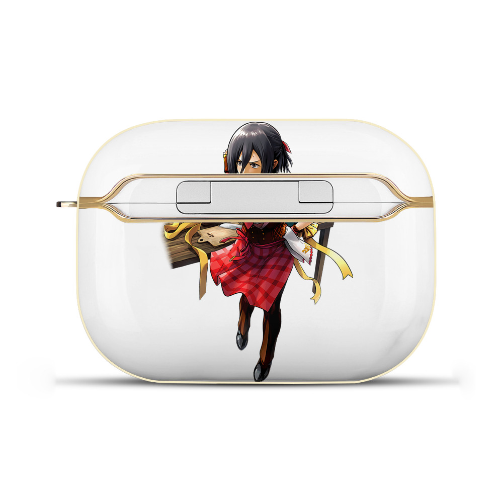 （画像用） 進撃の巨人 ミカサ·アッカーマン Attack on Titan Mikasa Ackerman 【AirPods Pro用】ハードシェル保護ケース｜耐衝撃・防指紋・カラビナ付き商品仕様