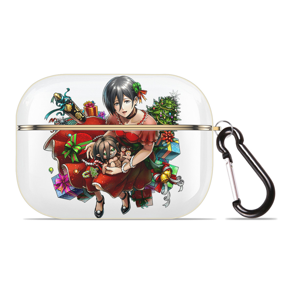（画像用） 進撃の巨人 ミカサ·アッカーマン Attack on Titan Mikasa Ackerman 【AirPods Pro用】ハードシェル保護ケース｜耐衝撃・防指紋・カラビナ付き商品仕様